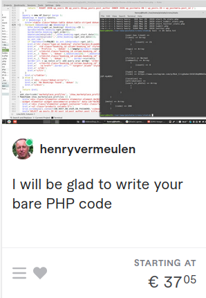 I will be glad to write your bare PHP code